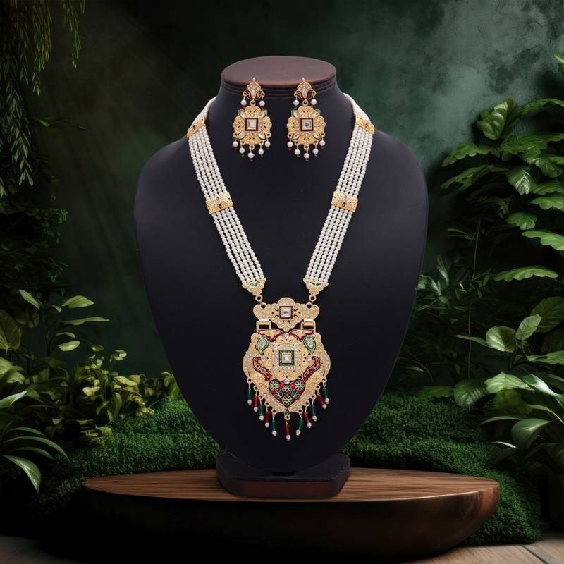 Multi color rajputi jewellery rani haar