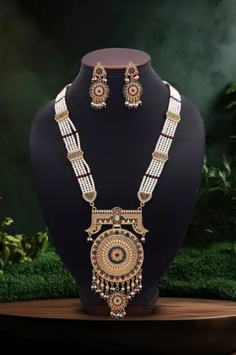 Multi color rajputi jewellery rani haar