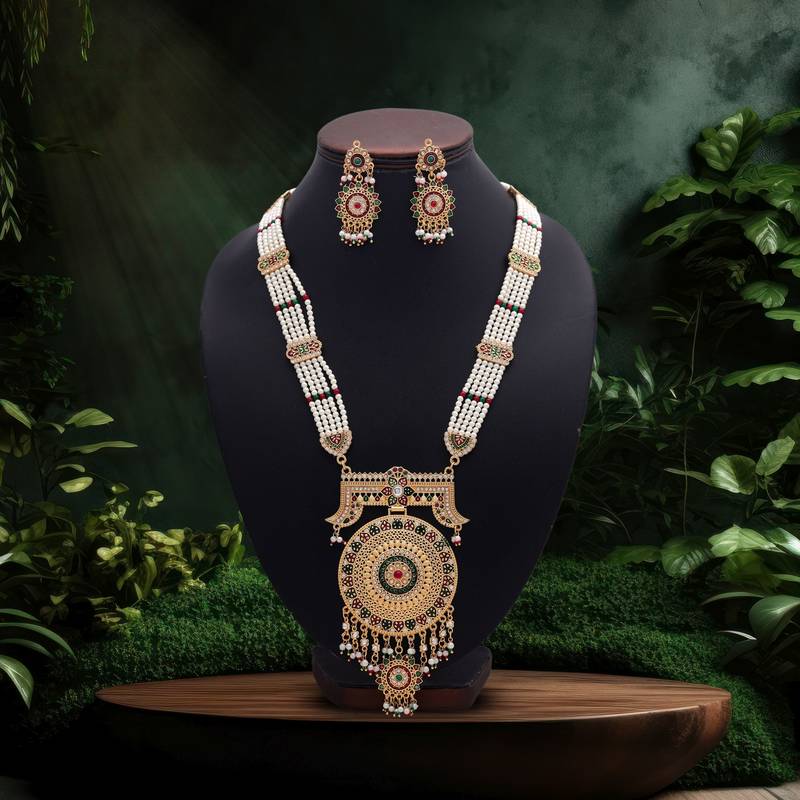 Multi color rajputi jewellery rani haar