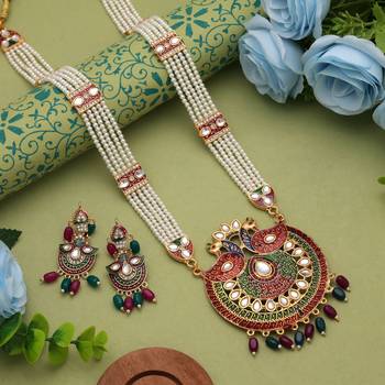 Multi color rajputi jewellery rani haar 1