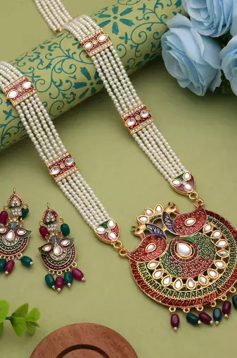 Multi color rajputi jewellery rani haar