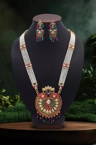 Multi color rajputi jewellery rani haar