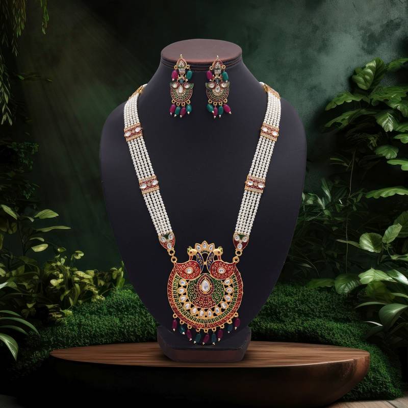 Multi color rajputi jewellery rani haar