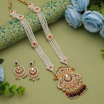 Multi color rajputi jewellery rani haar 1