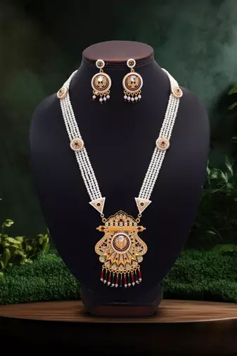 Multi color rajputi jewellery rani haar