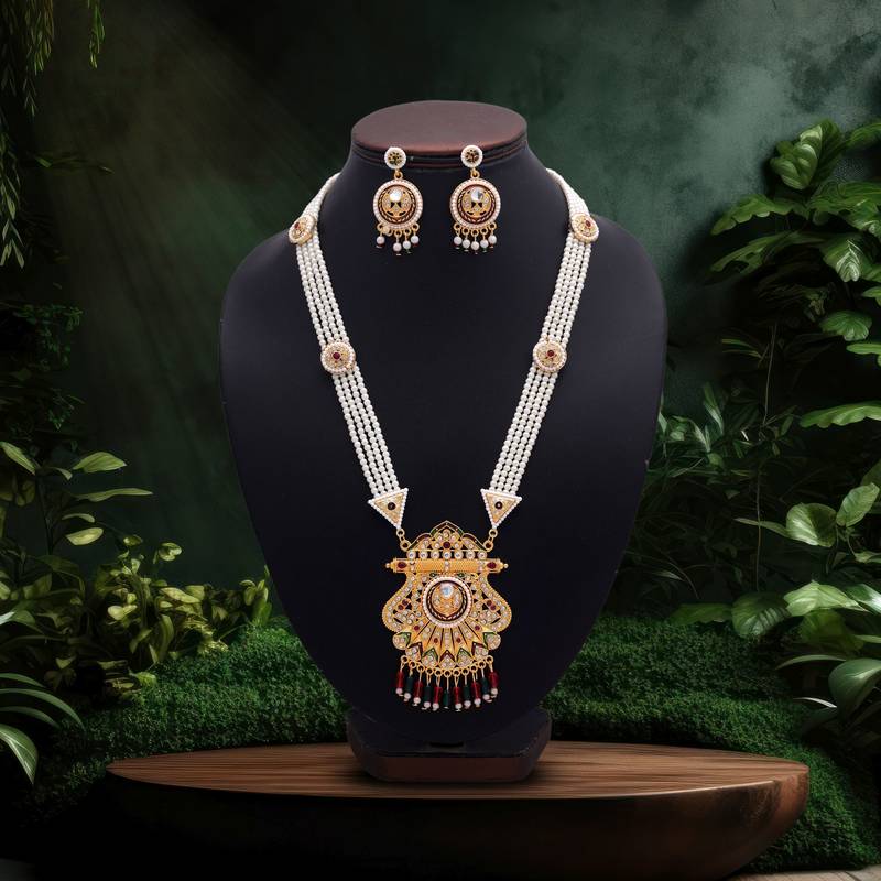 Multi color rajputi jewellery rani haar