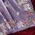 Lavender color embrodied elephant design panel with cutwork and hole work silk blend saree