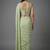Pista beads work shiny georgette partywear saree with full of beads work blouse fabric.