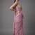 Light purple beads work shiny georgette partywear saree with full of beads work blouse fabric.