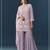 Lavender heavy chiffon georgette suit set