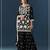 Black heavy chiffon georgette suit set