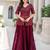 New Trendy Stylish Red Embroidered Peplum Top with Matching Flared Lehenga Set