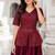 New Trendy Stylish Red Embroidered Peplum Top with Matching Flared Lehenga Set