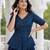 New Trendy Stylish Navy Blue Embroidered Peplum Top with Matching Flared Lehenga Set