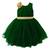 Dark green net sleeveless flower party frock for girls