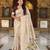 soft pure muga cotton  saree with meenakari  weaving  motifs and contrast blouse
