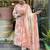 Light pink & white embroidered cotton kurta pant with dupatta