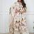 White embroidered & printed cotton kurta pant with dupatta