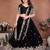 Womens's Star Georgette Traditional Motiff Semi Stitched Lehenga Choli With Cnotrance Dupatta Set