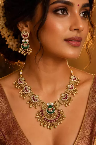 Chandraprabha Regal Temple Necklace