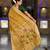 soft pure muga cotton  saree with meenakari  weaving  motifs and contrast blouse