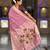 soft pure muga cotton  saree with meenakari  weaving  motifs and contrast blouse