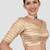 Golden brocade readymade saree blouse