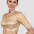 Golden brocade readymade saree blouse
