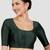Bottle green plain banglori silk elbow sleeves padded readymade saree blouse
