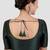 Bottle green plain banglori silk elbow sleeves padded readymade saree blouse