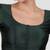 Bottle green plain banglori silk elbow sleeves padded readymade saree blouse