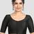 Black plain banglori silk elbow sleeves padded readymade saree blouse