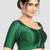 Green plain banglori silk elbow sleeves padded readymade saree blouse