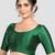 Green plain banglori silk elbow sleeves padded readymade saree blouse