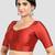 Maroon plain banglori silk elbow sleeves padded readymade saree blouse