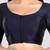 Navy blue plain banglori silk elbow sleeves padded readymade saree blouse
