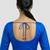 Royal blue plain banglori silk elbow sleeves padded readymade saree blouse