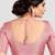 Baby pink brocade half sleeves padded readymade saree blouse