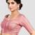 Baby pink brocade half sleeves padded readymade saree blouse