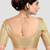 Gold brocade half sleeves padded readymade saree blouse