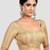 Gold brocade half sleeves padded readymade saree blouse