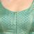 Green brocade half sleeves padded readymade saree blouse
