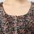 Black paisley silk printed padded round neck half sleeves readymade saree blouse