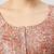 Beige silk printed round neck half sleeves readymade saree blouse