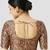 Maroon silk printed round neck half sleeves readymade saree blouse