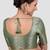 Green brocade padded saree blouse