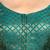 Brocade rama green elbow sleeves round neck padded readymade saree blouse