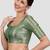 Green brocade padded saree blouse