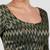 Green & gold zigzag pattern cotton readymade saree blouse