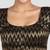 Black & gold zigzag pattern cotton readymade saree blouse